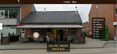 Website Café 't Voske in Sluis, Mol